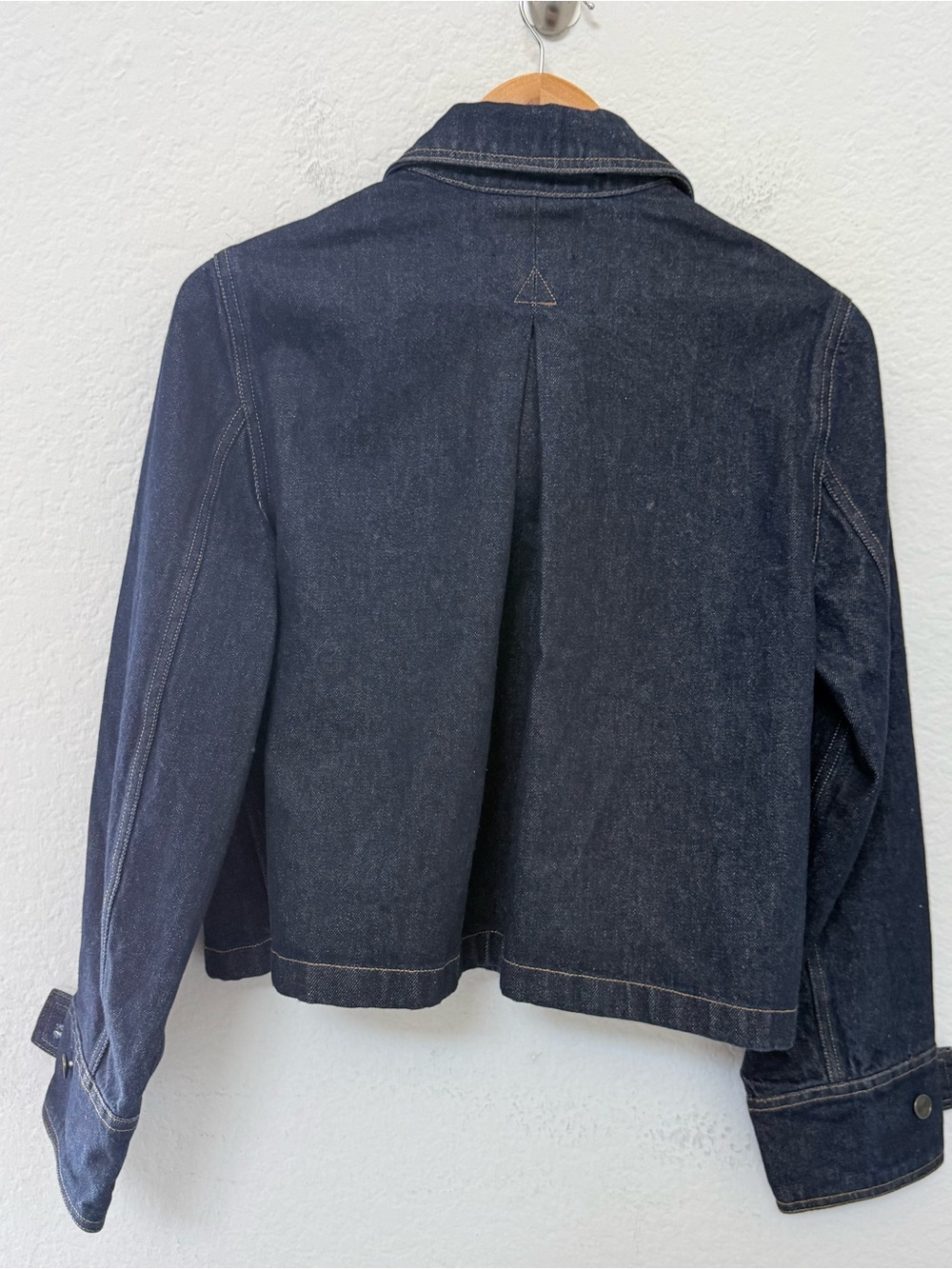 J Crew Cropped Barn Jacket Dark Denim Size Small - Picture 4 of 5